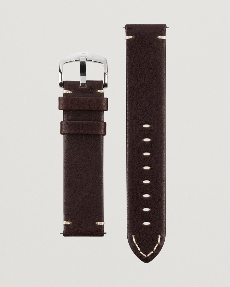 Herre |  | HIRSCH | Ranger Retro Leather Watch Strap Brown
