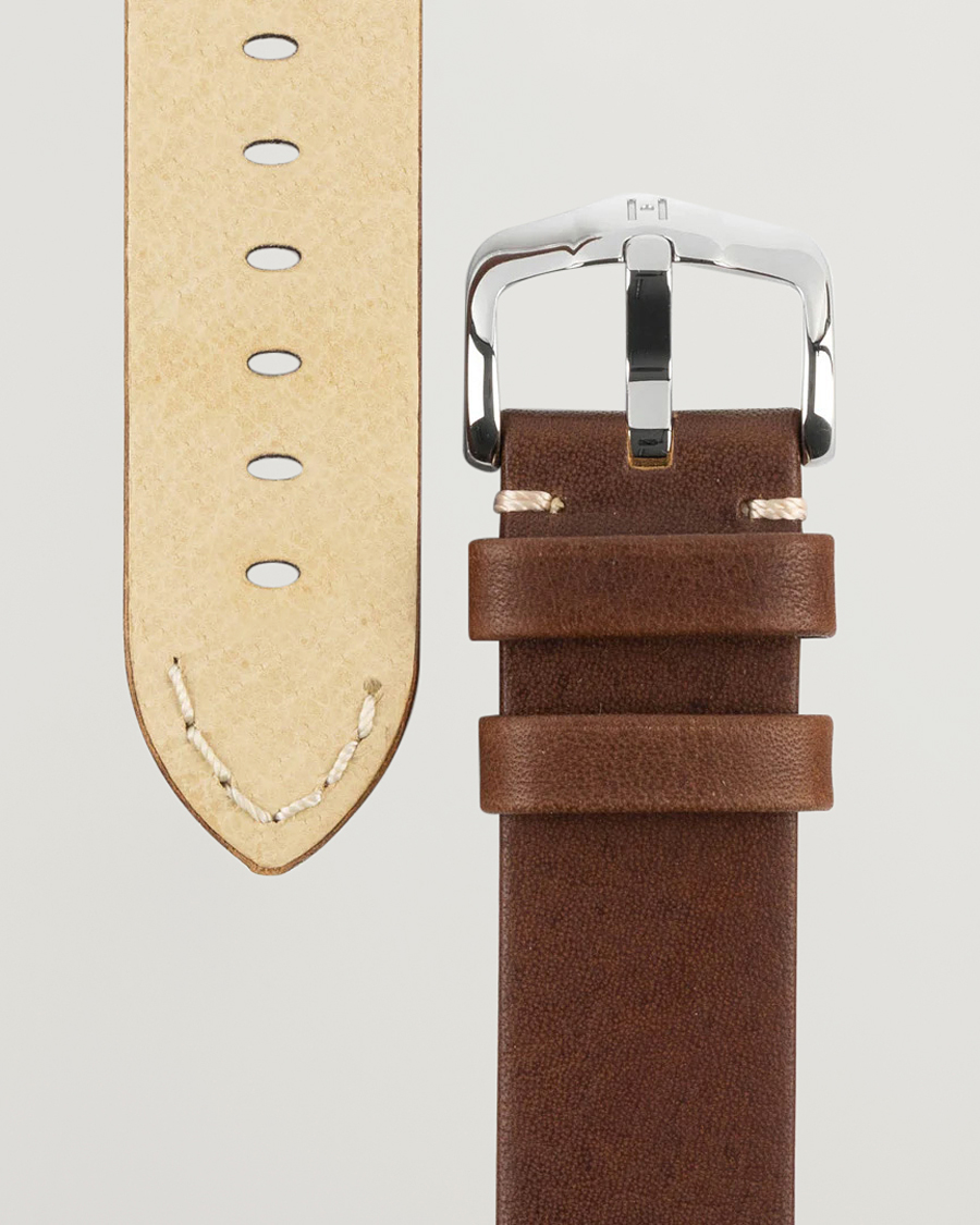 Herre | Lifestyle | HIRSCH | Ranger Retro Leather Watch Strap Golden Brown