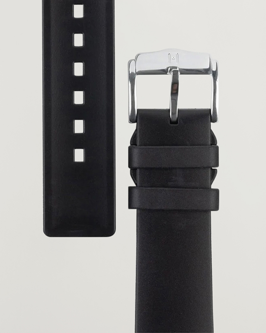 Herre | Klokkeremmer | HIRSCH | Pure Natural Rubber Watch Strap Black