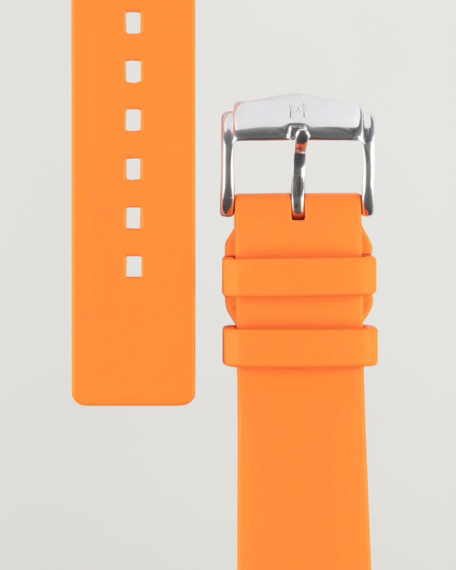 Herre | HIRSCH | HIRSCH | Pure Natural Rubber Watch Strap Orange