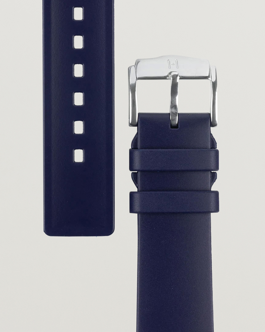 Herre | HIRSCH | HIRSCH | Pure Natural Rubber Watch Strap Blue