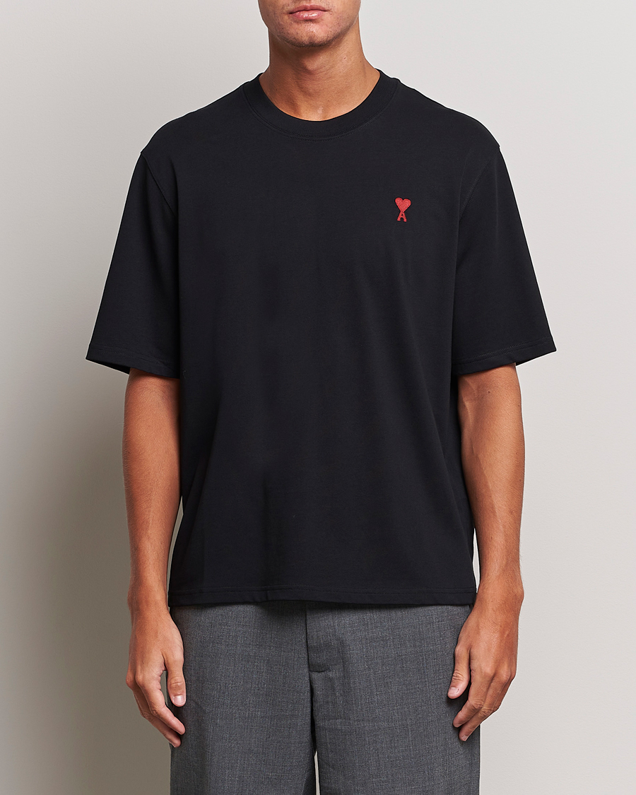 Herre | | AMI | Heart Logo T-Shirt Black