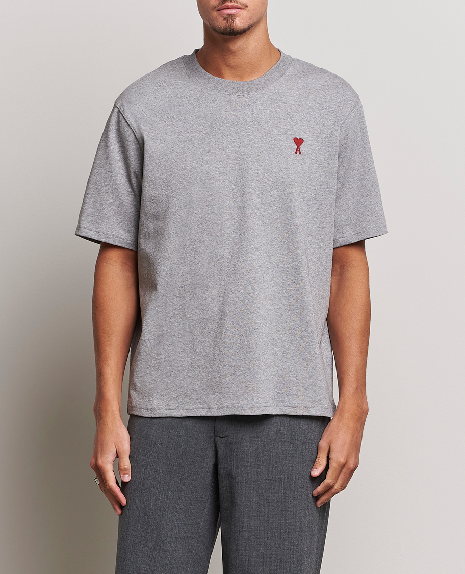 Herre | AMI | AMI | Heart Logo T-Shirt Heather Grey