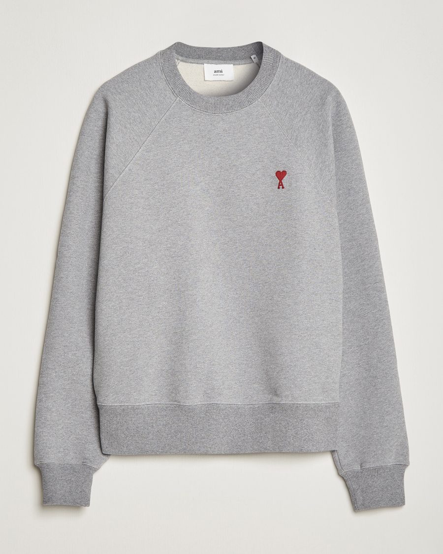 Herre | Gensere | AMI | Heart Logo Sweatshirt Heather Grey