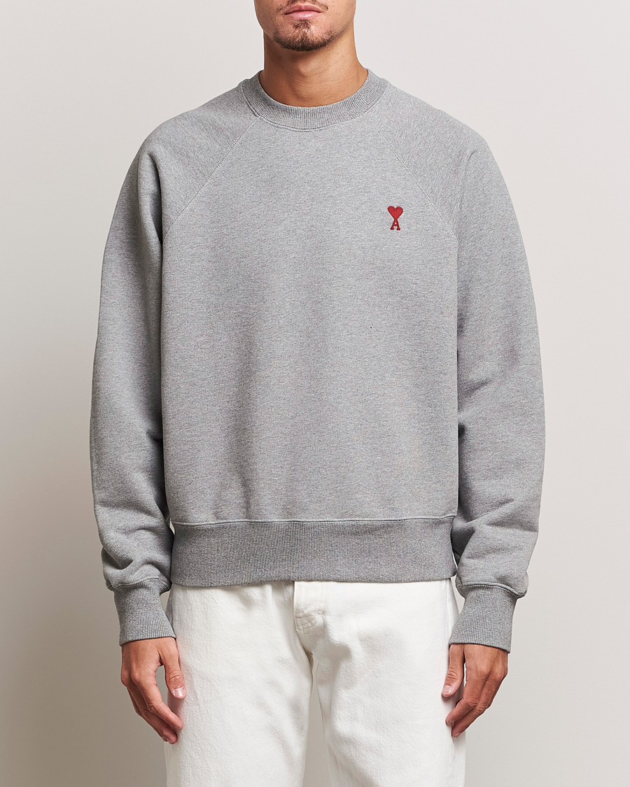 Herre | AMI | AMI | Heart Logo Sweatshirt Heather Grey