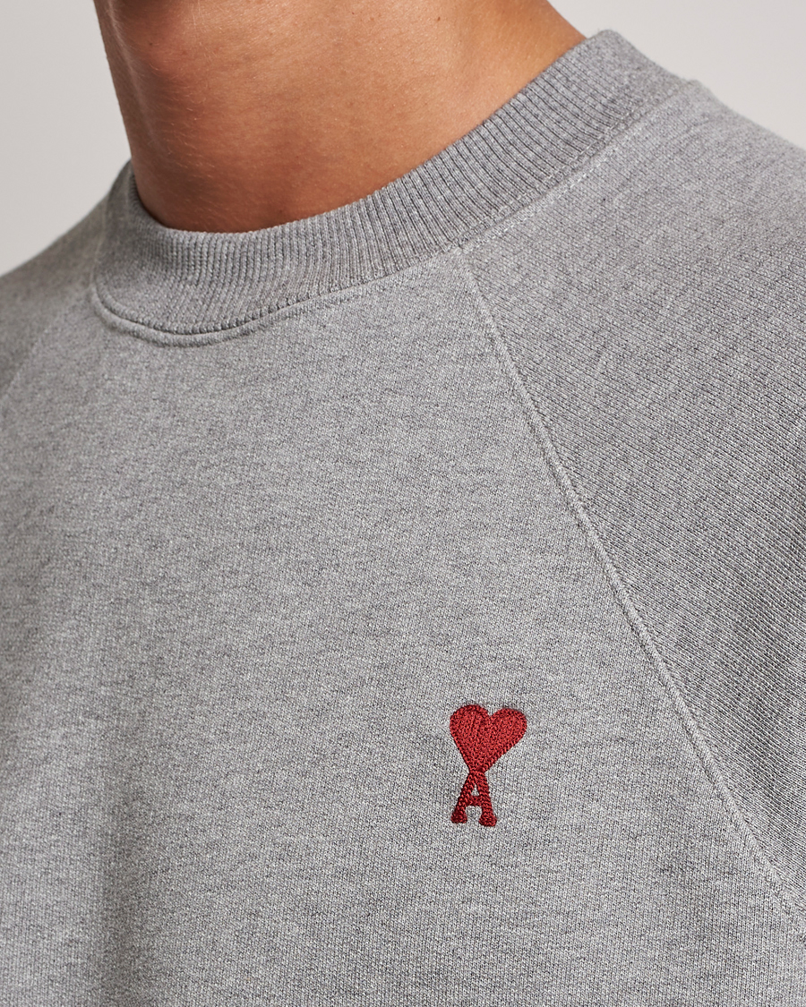 Herre | Gensere | AMI | Heart Logo Sweatshirt Heather Grey