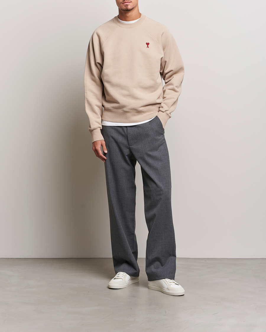 Herre | Gensere | AMI | Heart Logo Sweatshirt Beige