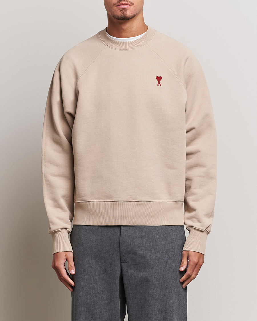 Herre | AMI | AMI | Heart Logo Sweatshirt Beige