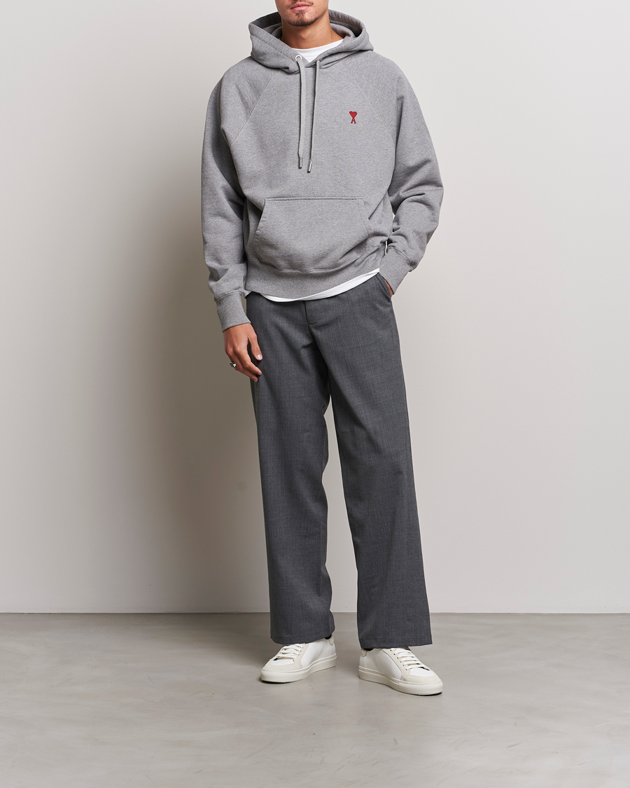 Herre | Gensere | AMI | Heart Logo Hoodie Heather Grey