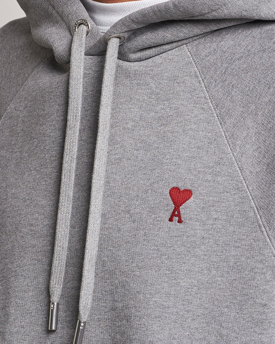 Herre | Gensere | AMI | Heart Logo Hoodie Heather Grey