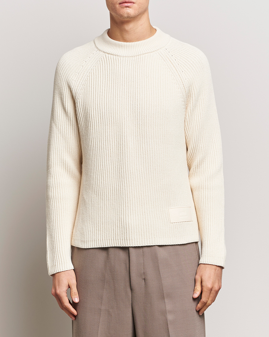 Herre | Gensere | AMI | Heavy Knitted Crew Neck Ivory