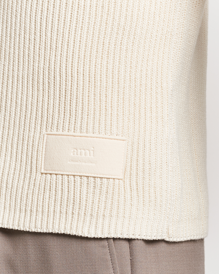 Herre | Gensere | AMI | Heavy Knitted Crew Neck Ivory