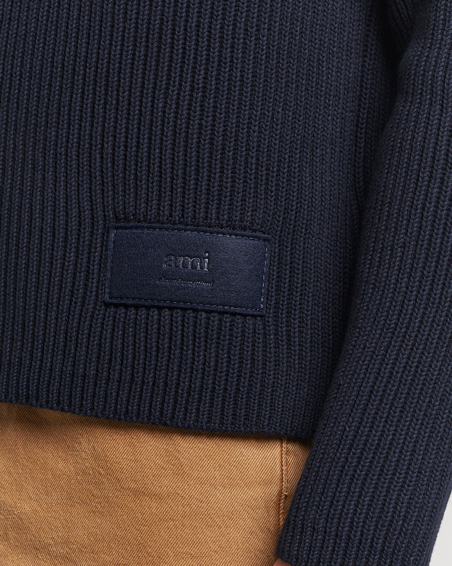 Herre | Gensere | AMI | Heavy Knitted Crew Neck Night Blue