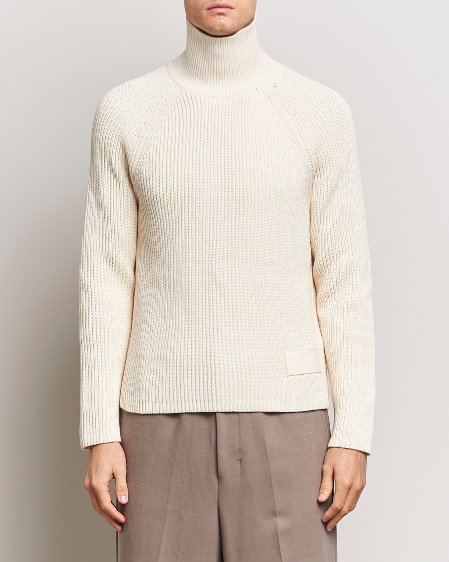 Herre | AMI | AMI | Heavy Knitted Turtleneck Ivory