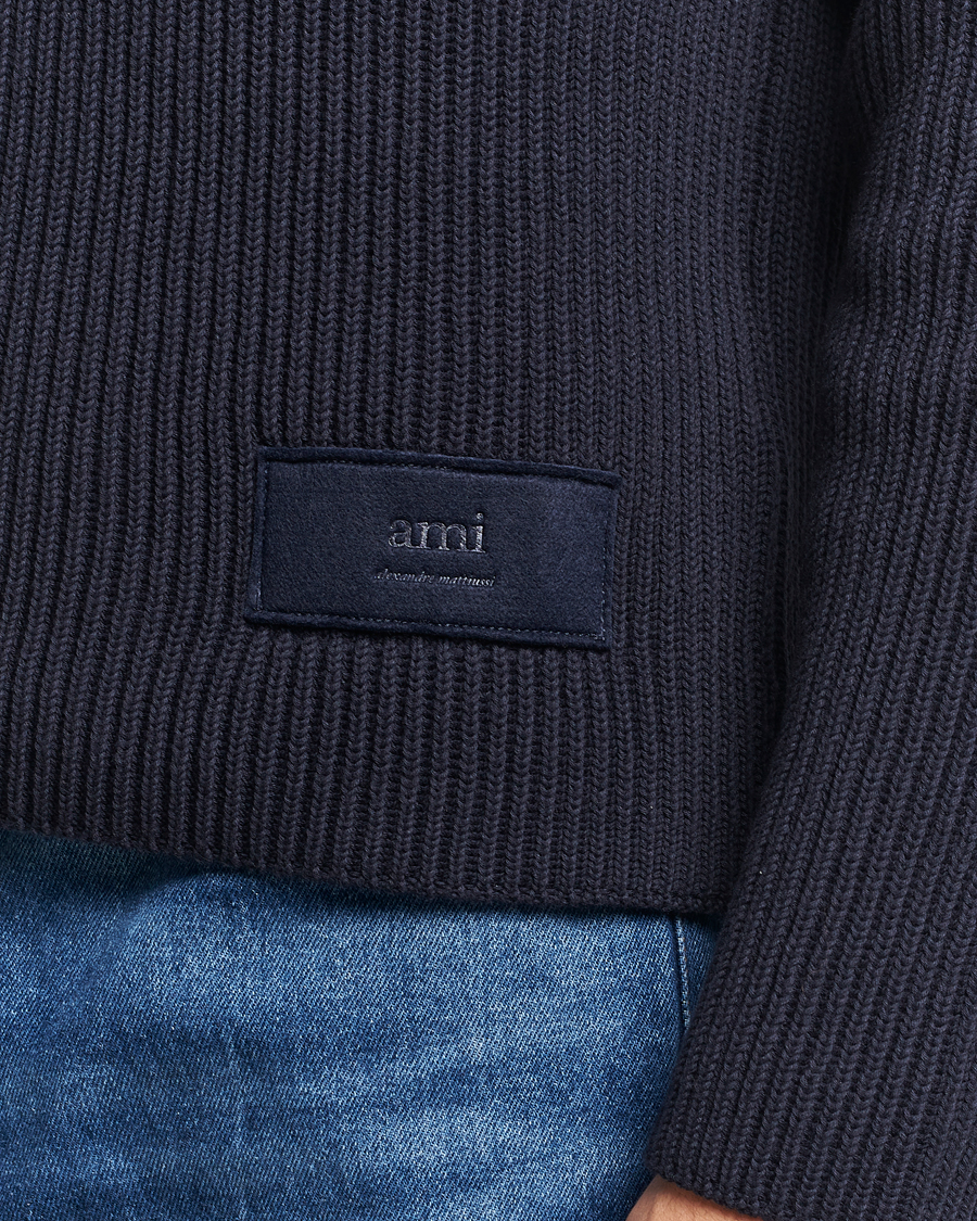 Herre | Gensere | AMI | Heavy Knitted Turtleneck Night Blue