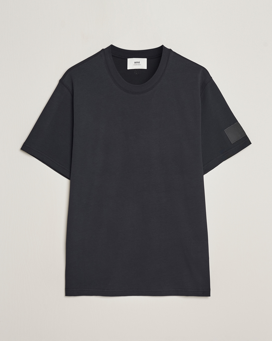 Herre | T-Shirts | AMI | Fade Out Crew Neck T-Shirt Black