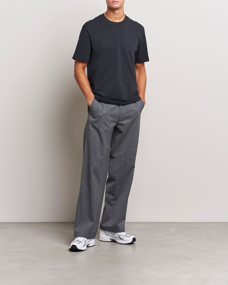 Herre | T-Shirts | AMI | Fade Out Crew Neck T-Shirt Black