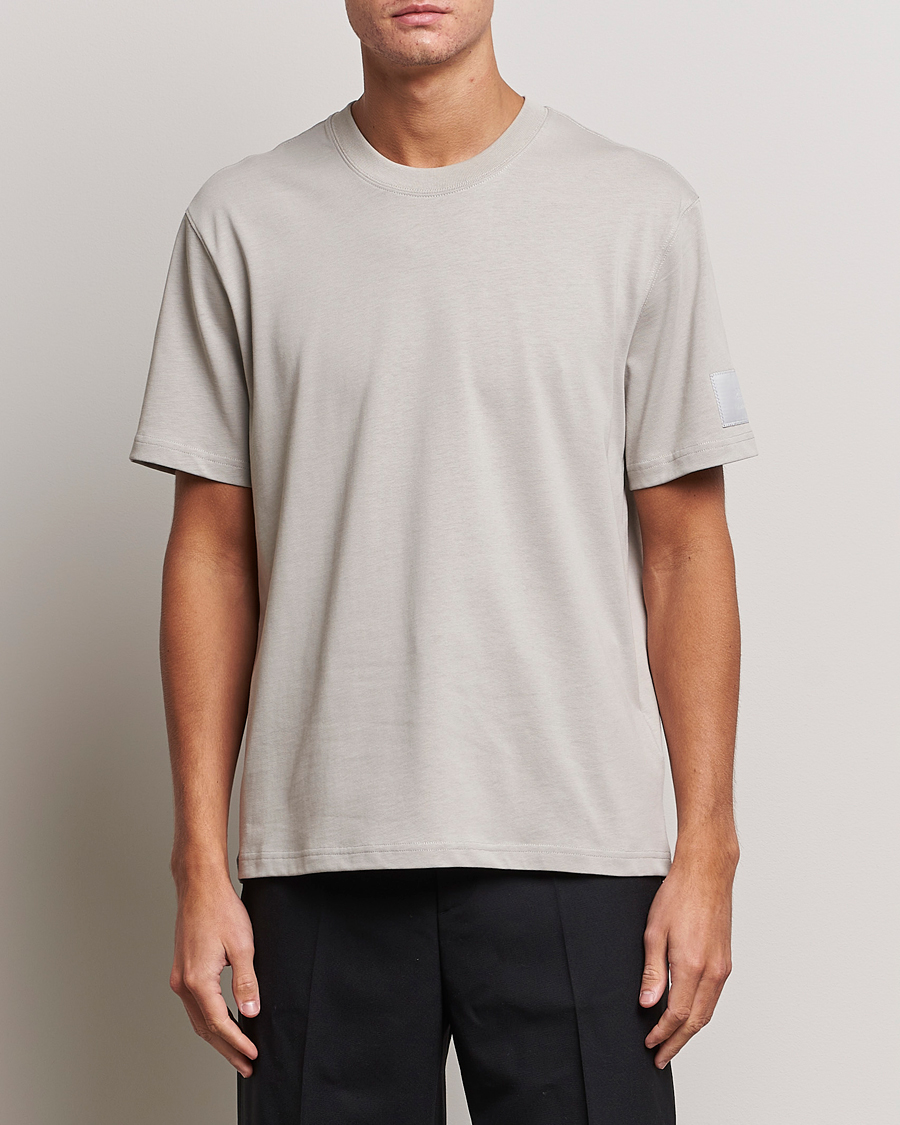 Herre | T-Shirts | AMI | Fade Out Crew Neck T-Shirt Pearl Grey