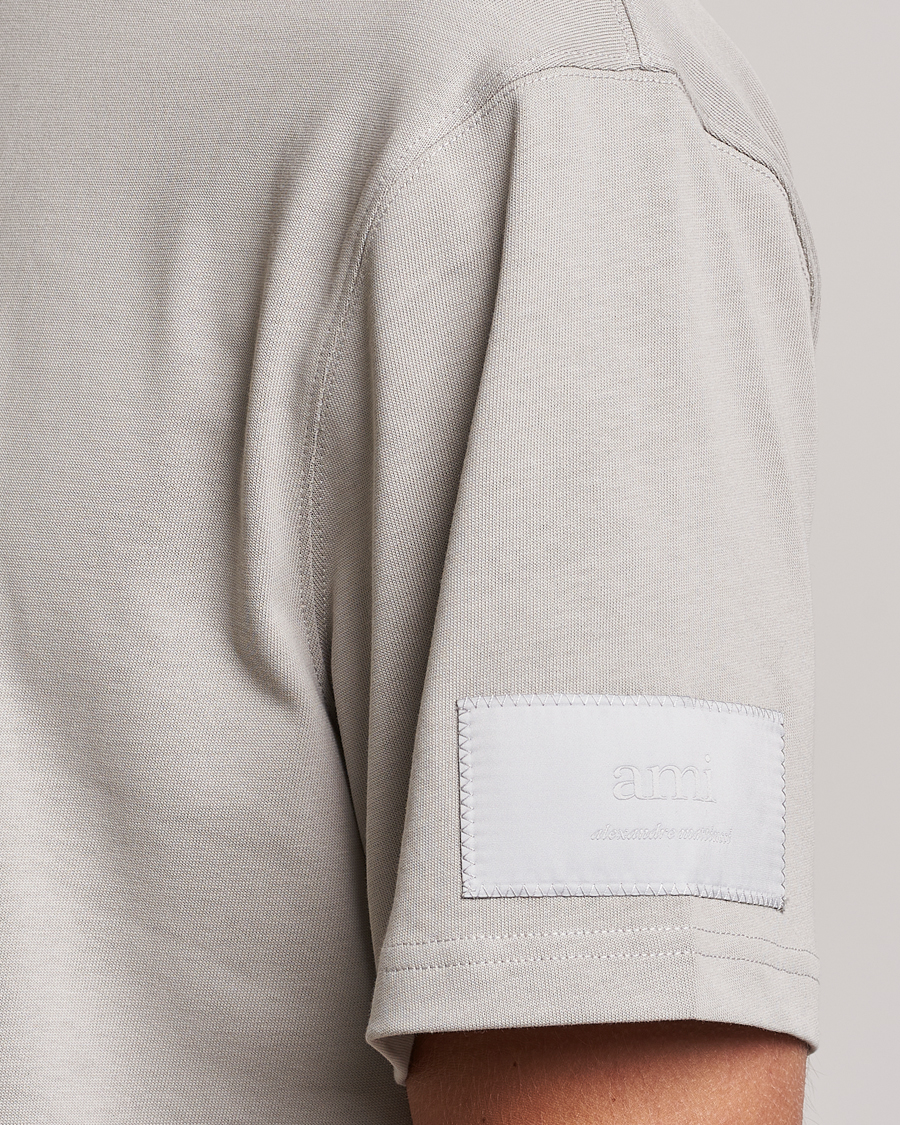 Herre | T-Shirts | AMI | Fade Out Crew Neck T-Shirt Pearl Grey