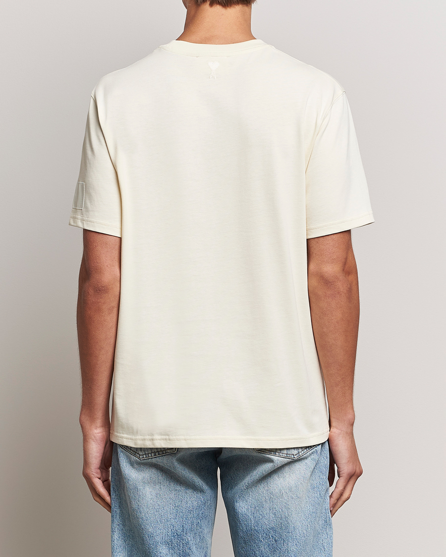 Herre | T-Shirts | AMI | Fade Out Crew Neck T-Shirt Ivory