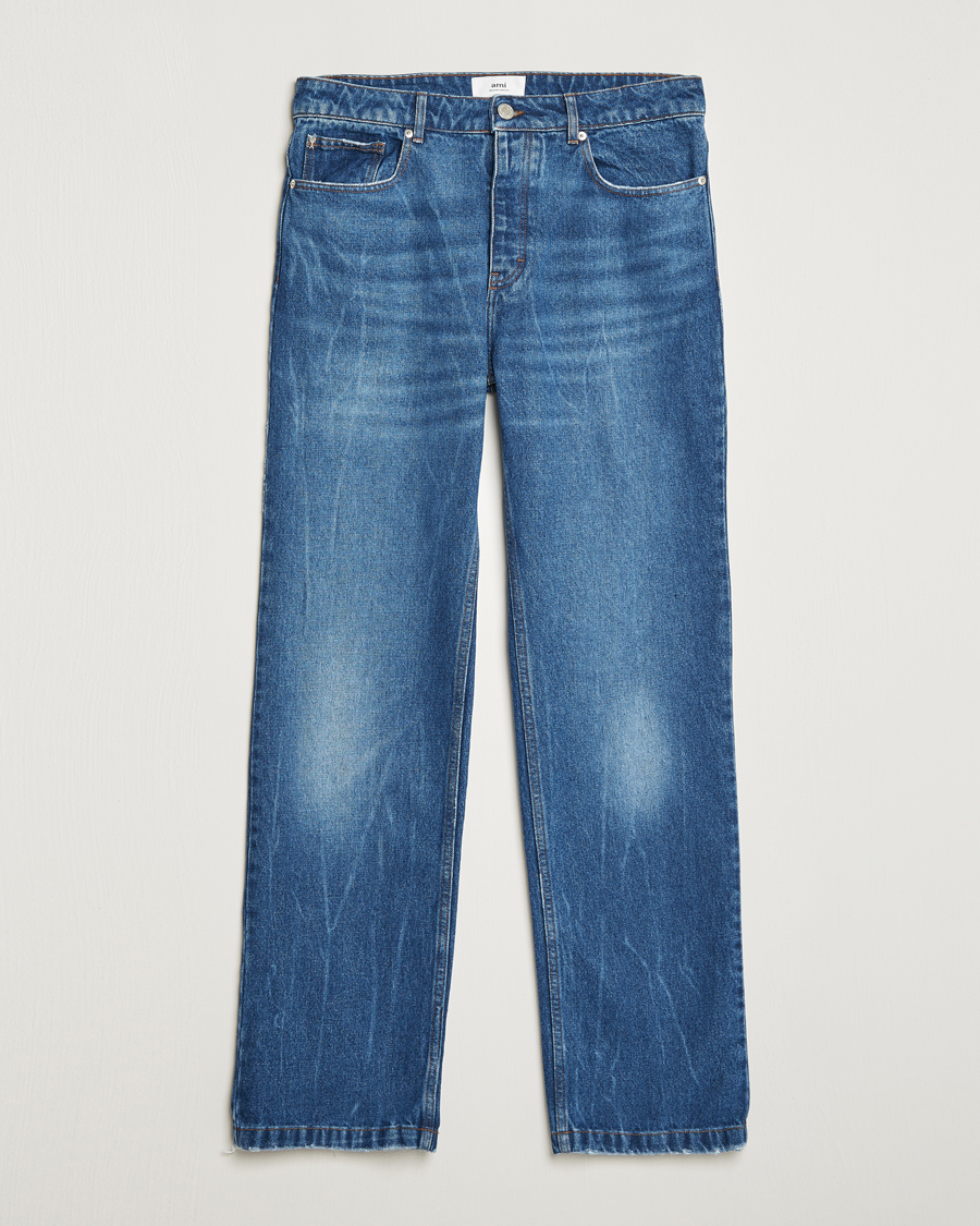 Herre | Jeans | AMI | Straight Fit Jeans Used Blue