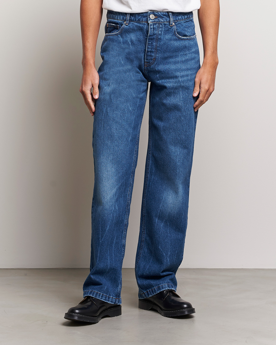 Herre |  | AMI | Straight Fit Jeans Used Blue