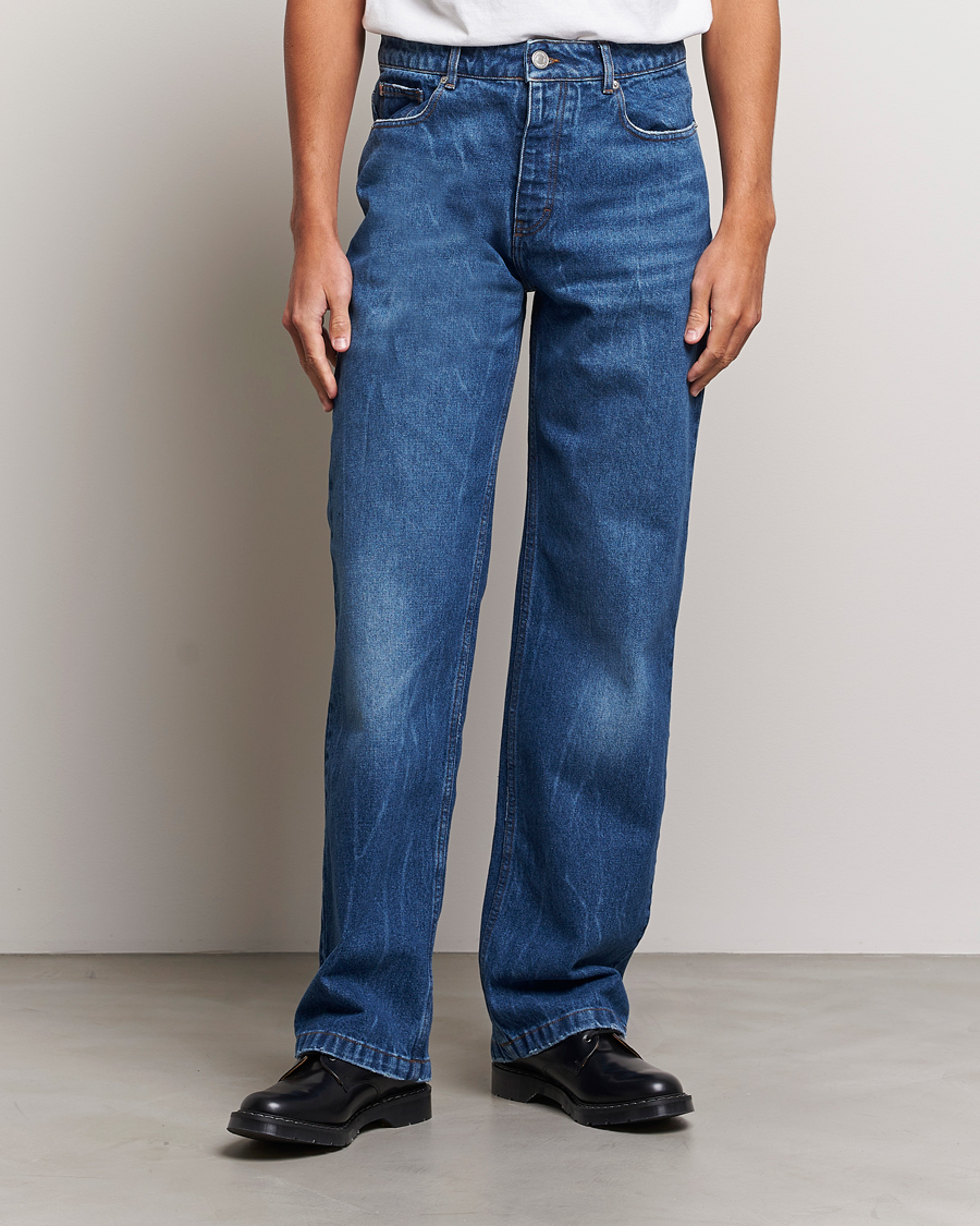 Herre | Jeans | AMI | Straight Fit Jeans Used Blue