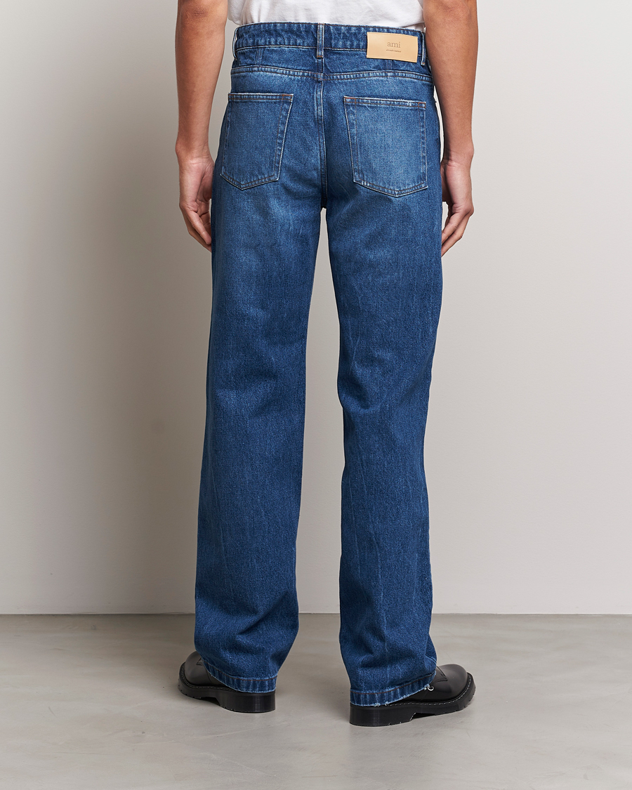 Herre | Jeans | AMI | Straight Fit Jeans Used Blue