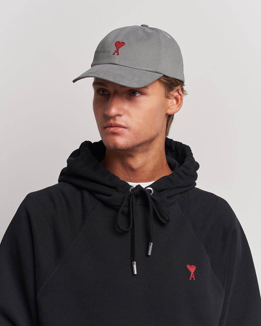 Herre | | AMI | Heart Logo Cap Mineral Grey