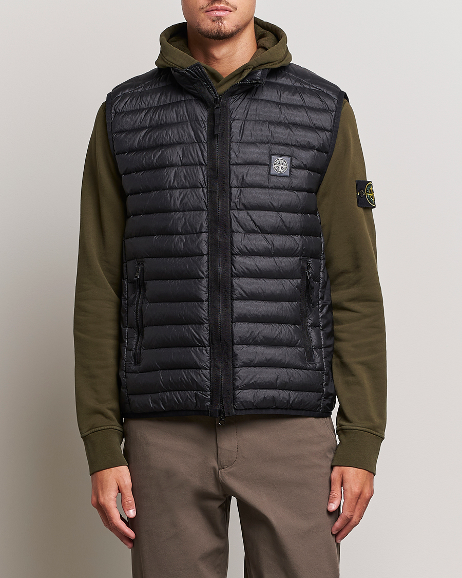 Herre |  | Stone Island | Recycled Nylon Down-TC Vest Black
