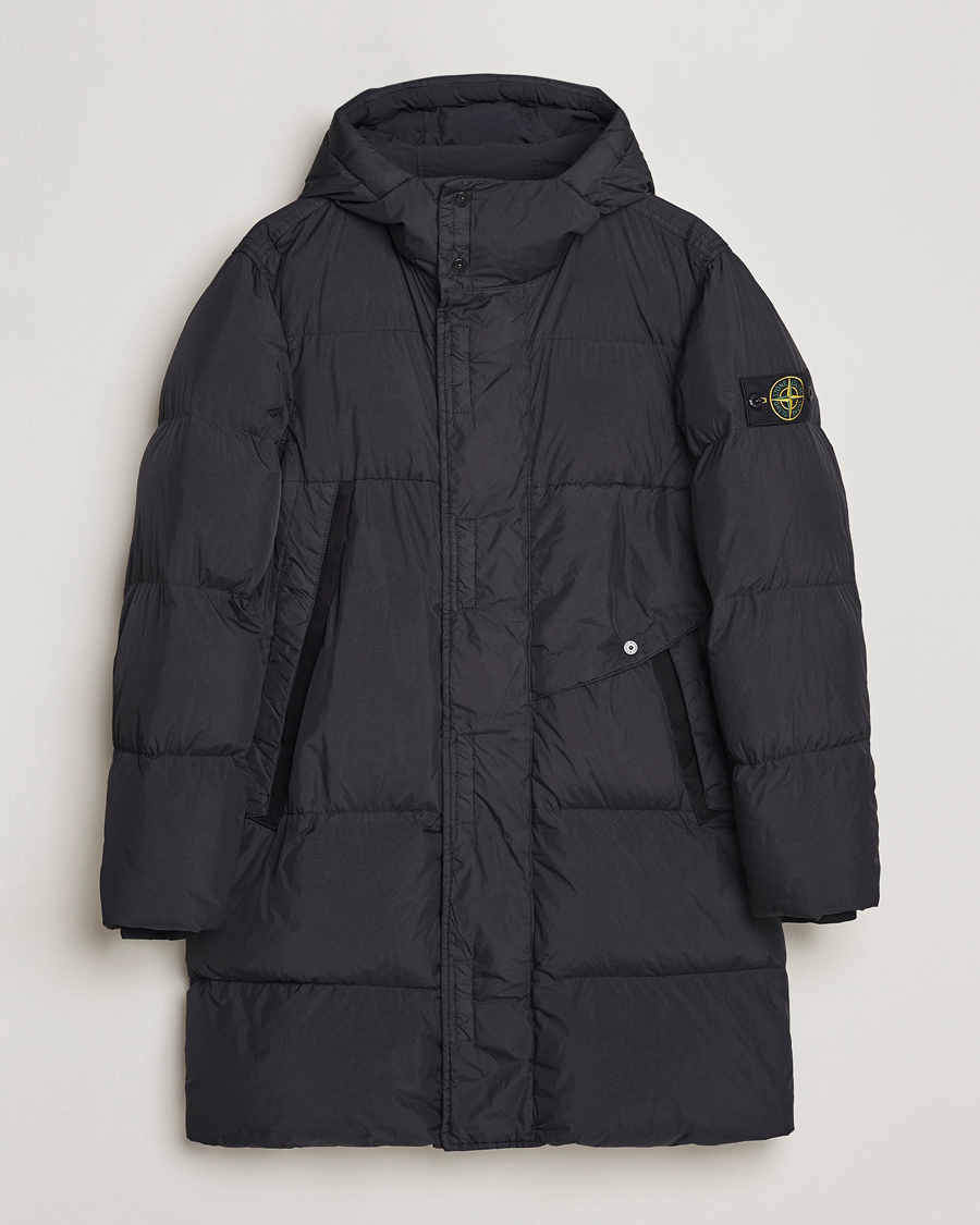 Herre | Jakker | Stone Island | Garment Dyed Recycled Nylon Long Down Jacket Black