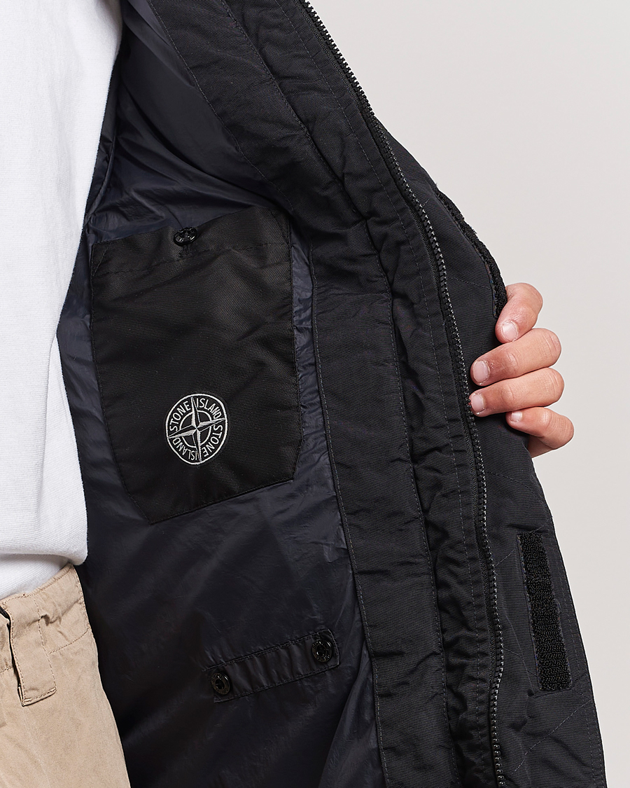 Herre | Jakker | Stone Island | Garment Dyed Recycled Nylon Long Down Jacket Black