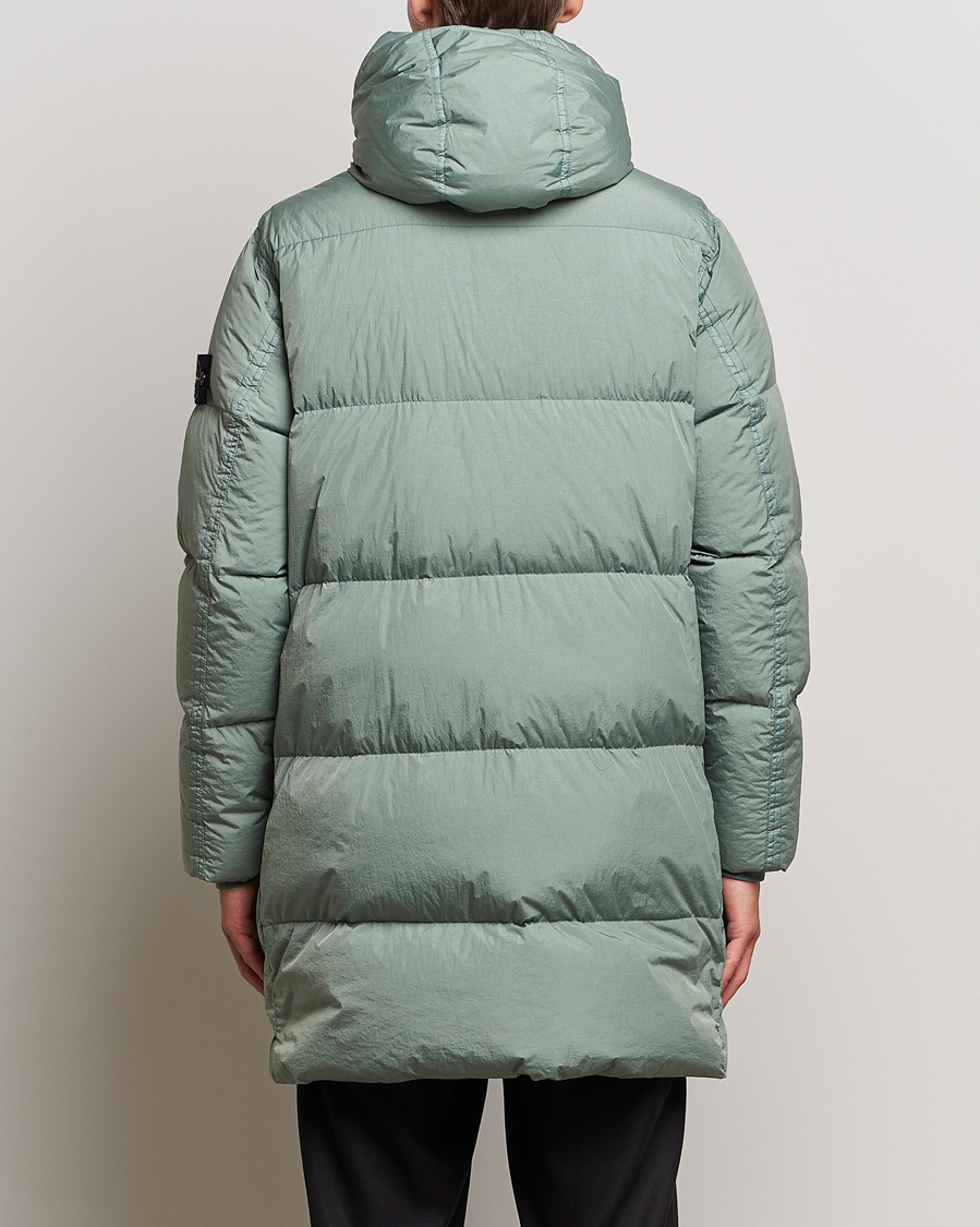 Herre | Jakker | Stone Island | Garment Dyed Recycled Nylon Long Down Jacket Sage