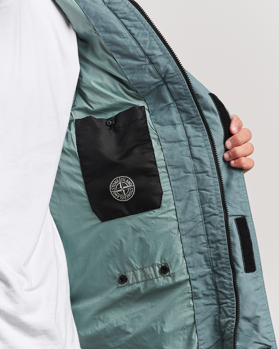 Herre | Jakker | Stone Island | Garment Dyed Recycled Nylon Long Down Jacket Sage