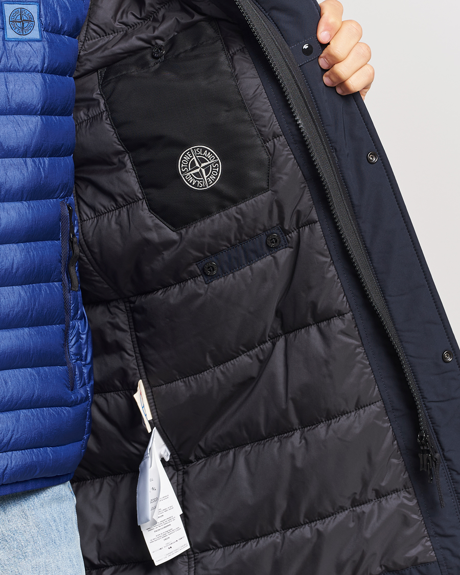 Herre | Jakker | Stone Island | Micro Twill Coat Navy Blue