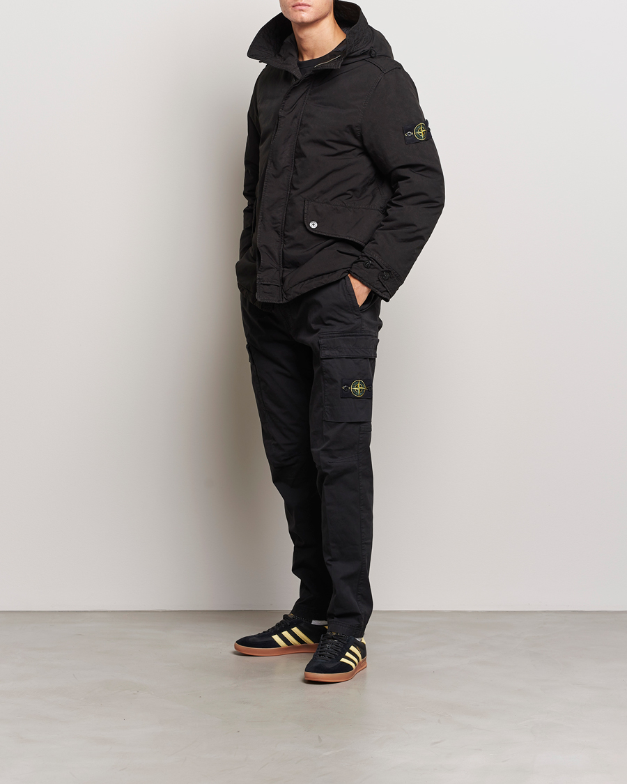 Herre | Jakker | Stone Island | David-TC Hooded jacket Black