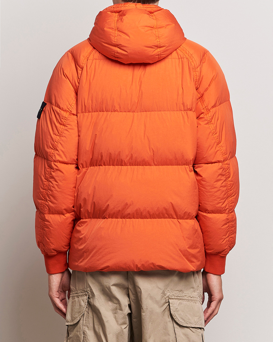 Herre | Jakker | Stone Island | Garment Dyed  Recycled Nylon Down Jacket Orange Red
