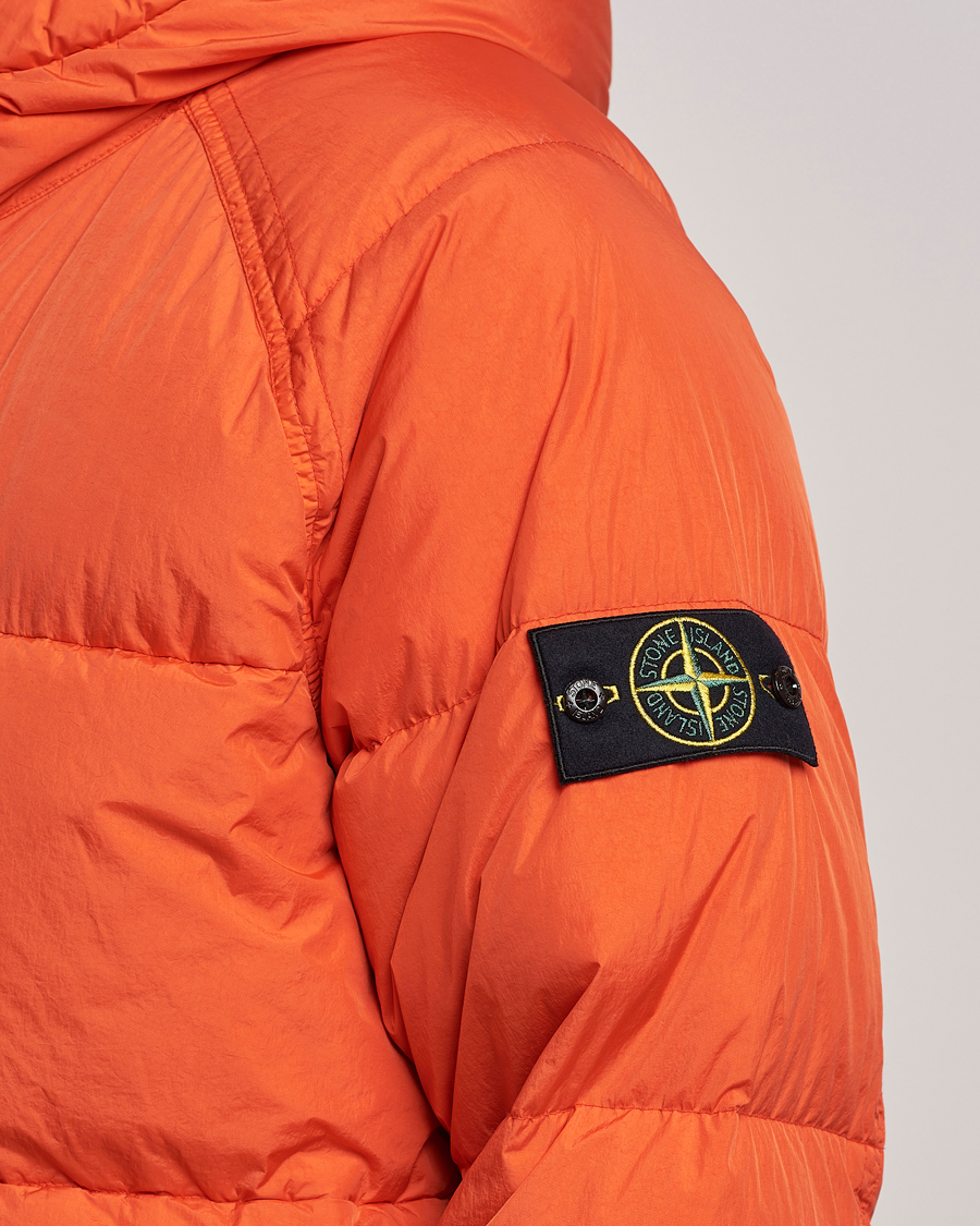 Herre | Jakker | Stone Island | Garment Dyed  Recycled Nylon Down Jacket Orange Red