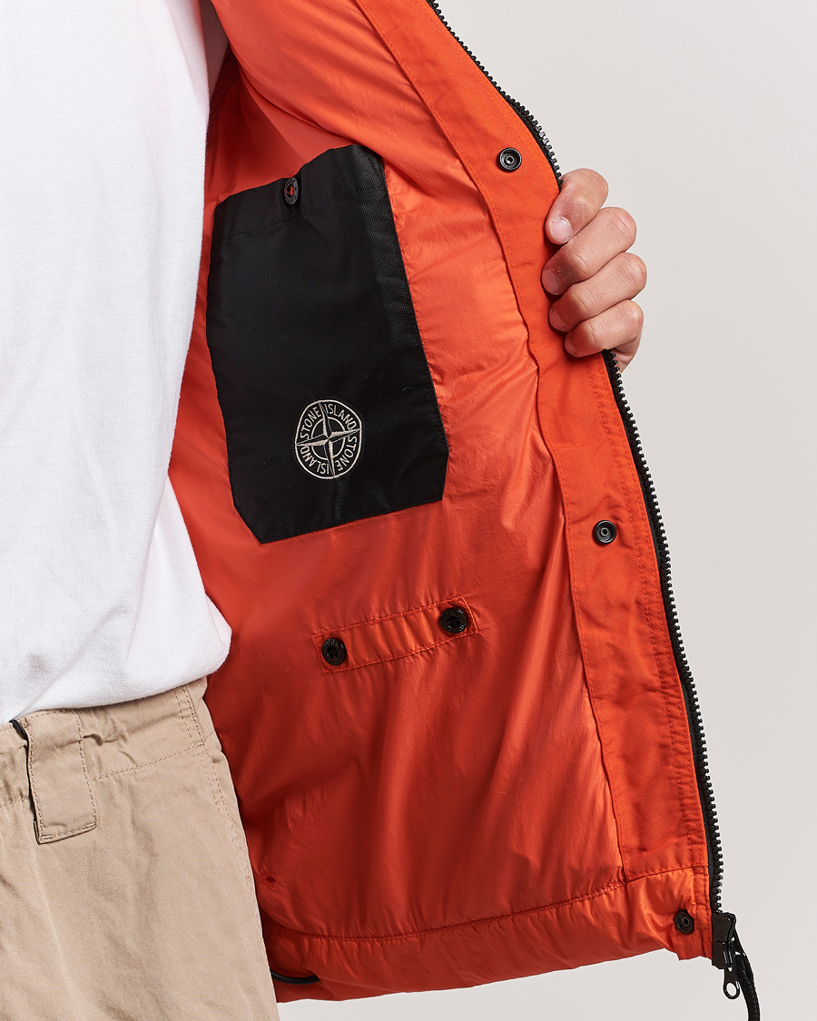 Herre | Jakker | Stone Island | Garment Dyed  Recycled Nylon Down Jacket Orange Red