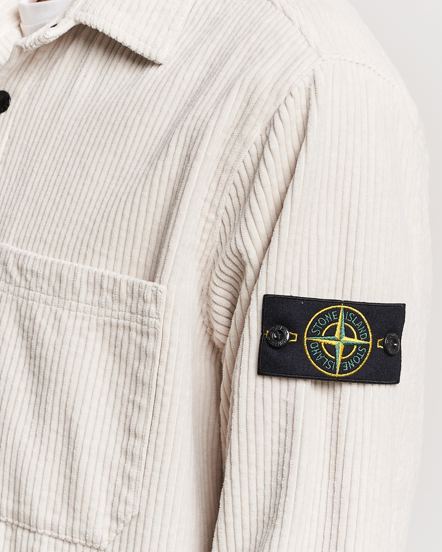 Herre | Skjorter | Stone Island | Garment Dyed Corduroy Overshirt Plaster