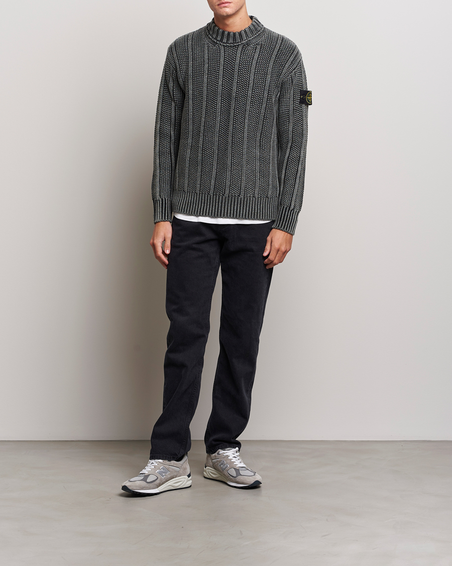 Herre | Gensere | Stone Island | Knitted Wool Crewneck Black