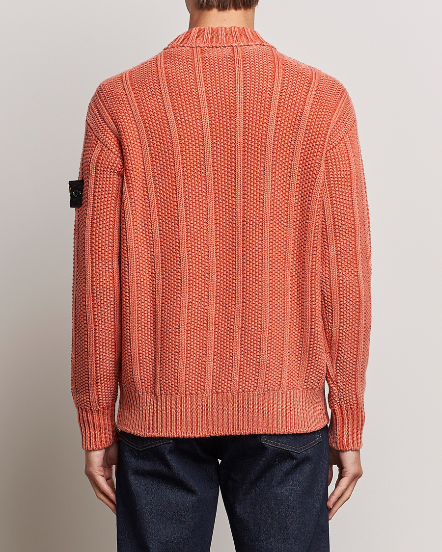 Herre | Gensere | Stone Island | Knitted Wool Crewneck Orange Red