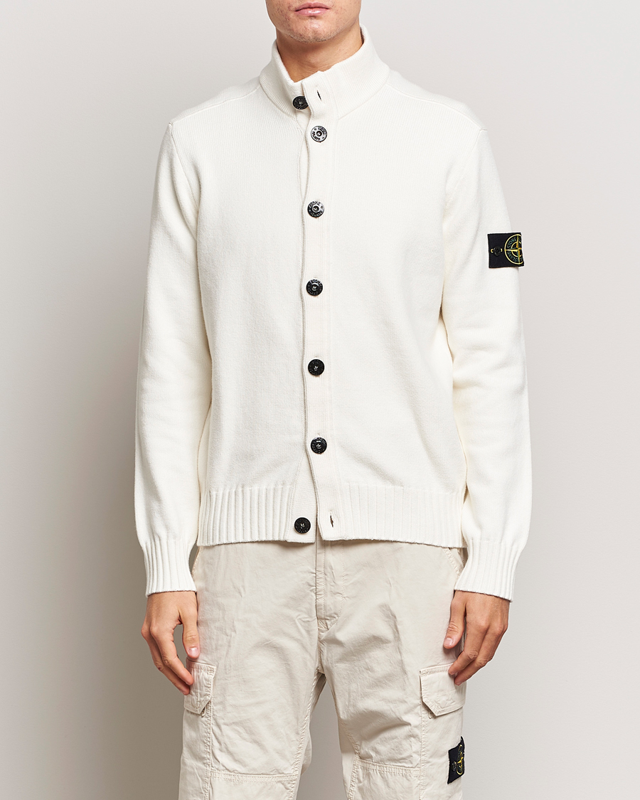 Herre | Gensere | Stone Island | Winter Cotton Cardigan Natural
