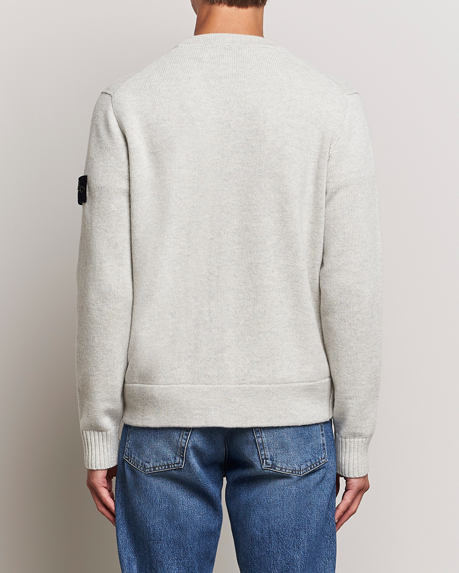 Herre | Gensere | Stone Island | Knitted Geelong Wool Cardigan Pearl Grey