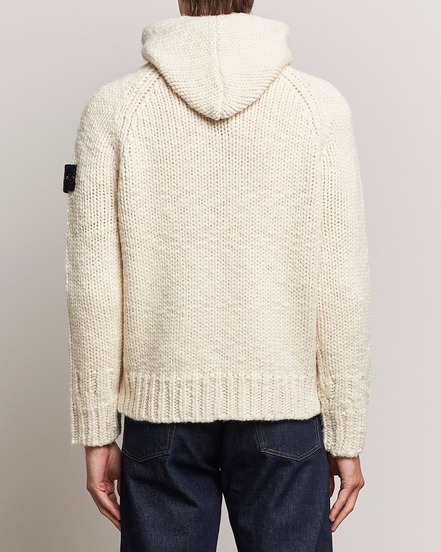 Herre | Gensere | Stone Island | Pure Wool Handmade effect Zip Cardigan Plaster