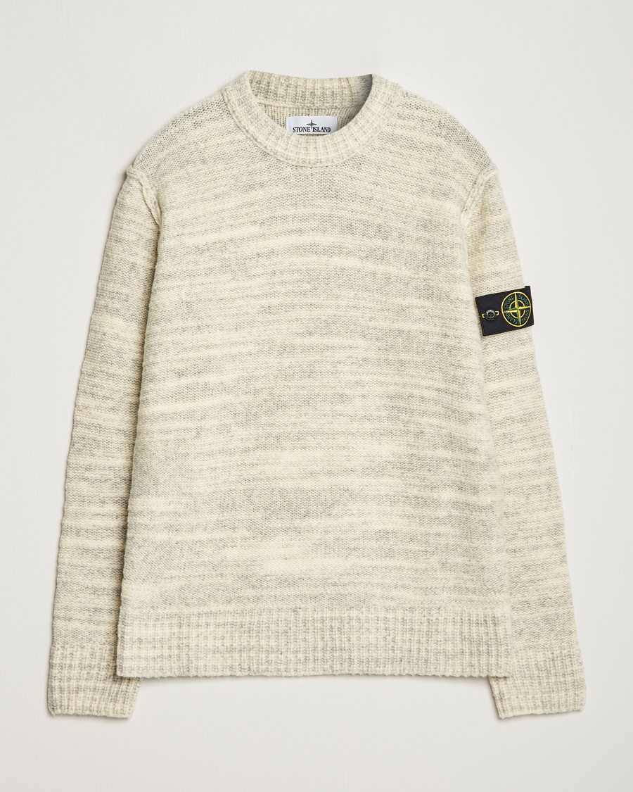 Herre | Gensere | Stone Island | Knitted Wool/Nylon Sweater Plaster