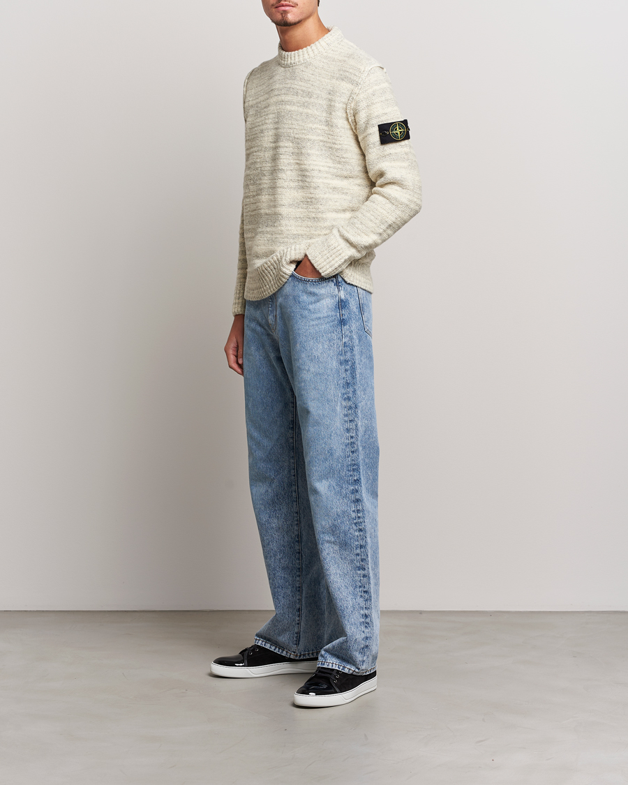 Herre | Gensere | Stone Island | Knitted Wool/Nylon Sweater Plaster