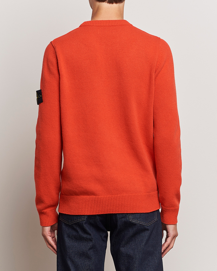 Herre | Gensere | Stone Island | Knitted Lambwool Sweater Orange Red