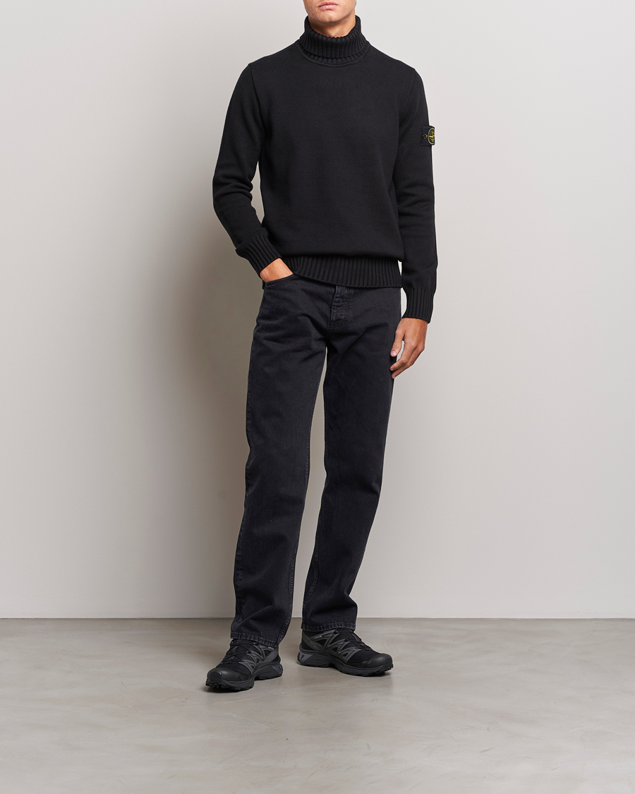 Herre | Gensere | Stone Island | Winter Cotton Polo Black