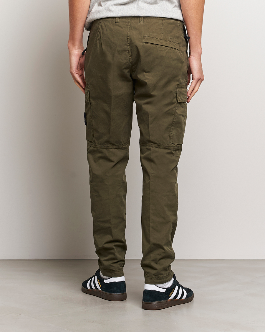 Herre | Bukser | Stone Island | Stretch Cotton Gabardine Trousers Olive